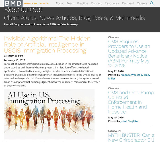Скриншот client alert Brennan, Manna & Diamond - Invisible Algorithms